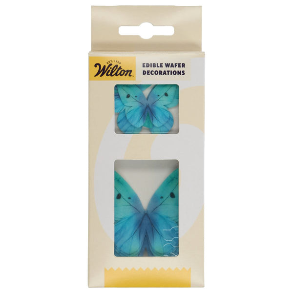 WILTON Wafer Butterflies Blue Ombre Set 8