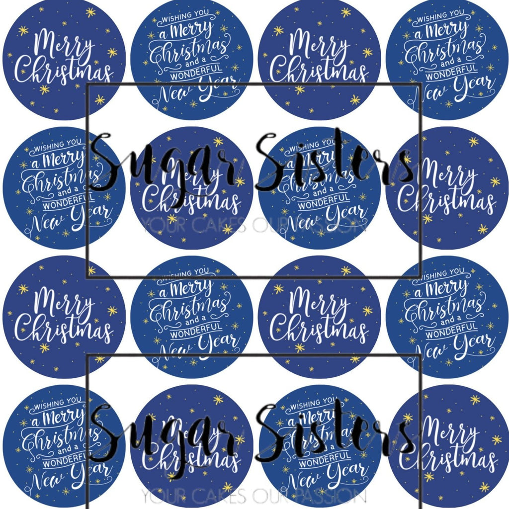 We wish you a merry Christmas  Edible Toppers - (20 Toppers)