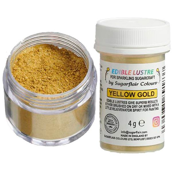 Yellow Gold Lustre Dust Sugarflair 4g