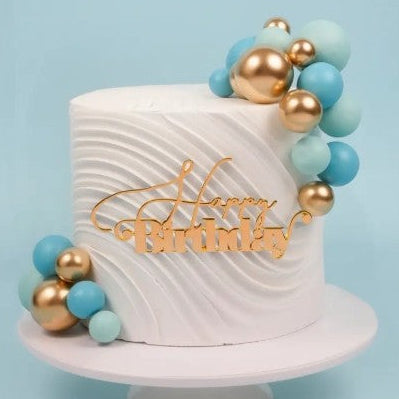 SUGAR SISTERS - Dark Blue, Light Blue,Gold & White Cake Ball Set Pk 32
