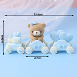 Cute Boy Bear on train Cake Decoration  DECO-CAKE