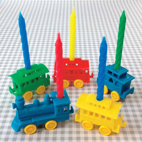 Circus Train Set Cake Topper Pink Candles