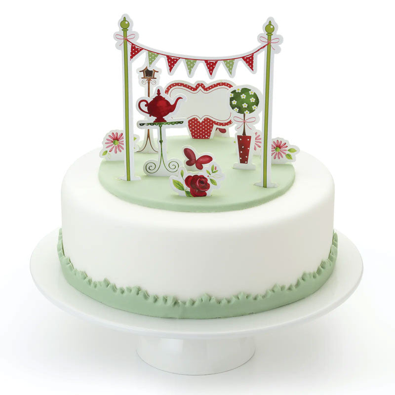 Tea Party Cake Topper 11 pcs