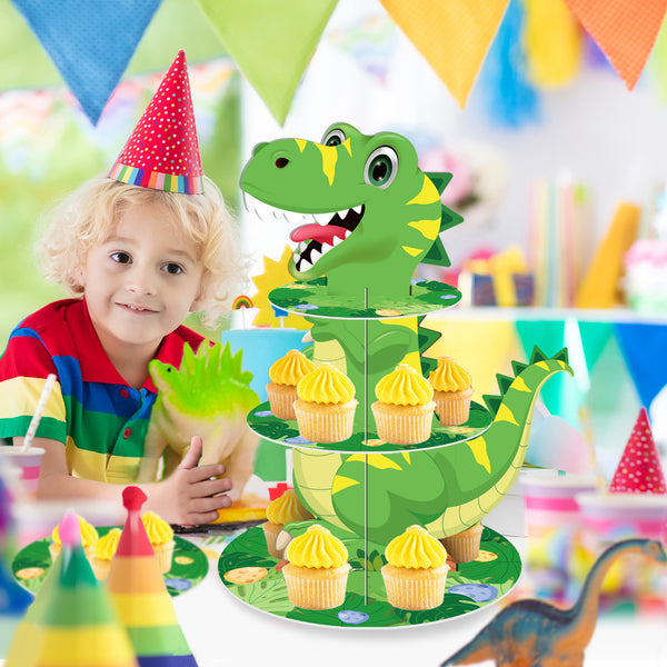 Cute Dinosaur Cupcake Stand Kit