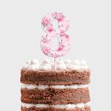 Pretty Pink Flower Number Toppers (Asstd Numbers)