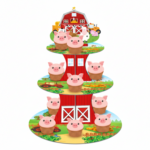 Farm Animals Cupcake Stand Kit
