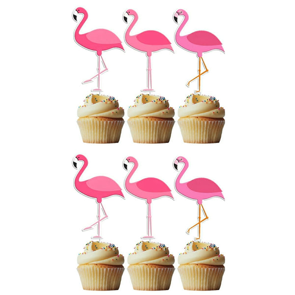Flamingo Cupcake Toppers Pk 6