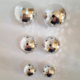 SUGAR SISTERS - Silver Mirror Ball Set Pk 6