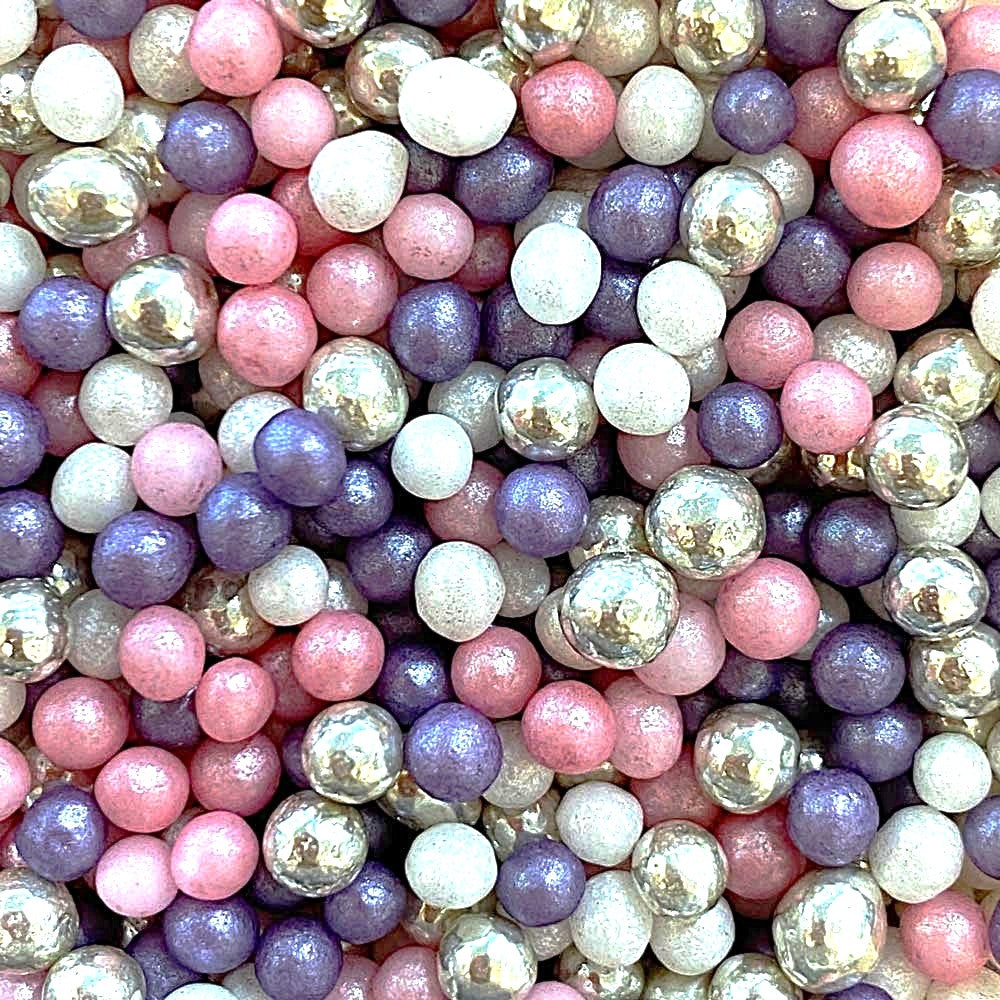 SUGAR SISTERS - Glimmer Pearls Twinkle Ice Pink Mix 4mm  80g