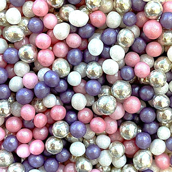 SUGAR SISTERS - Glimmer Pearls Twinkle Ice Pink Mix 4mm  80g