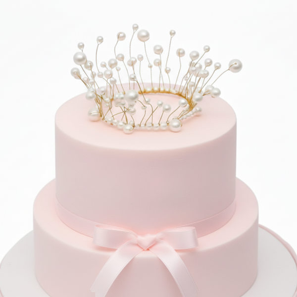 SUGAR SISTERS - Pearl Crown Cake Topper