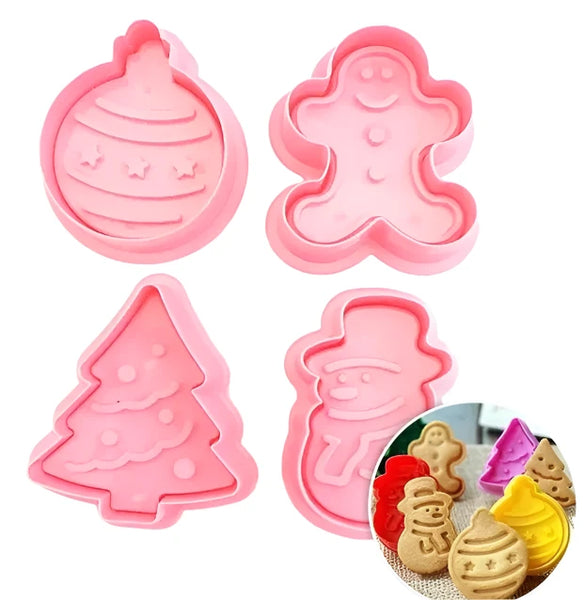 SUGAR SISTERS - Cute Christmas Cookie Plunger Set 4