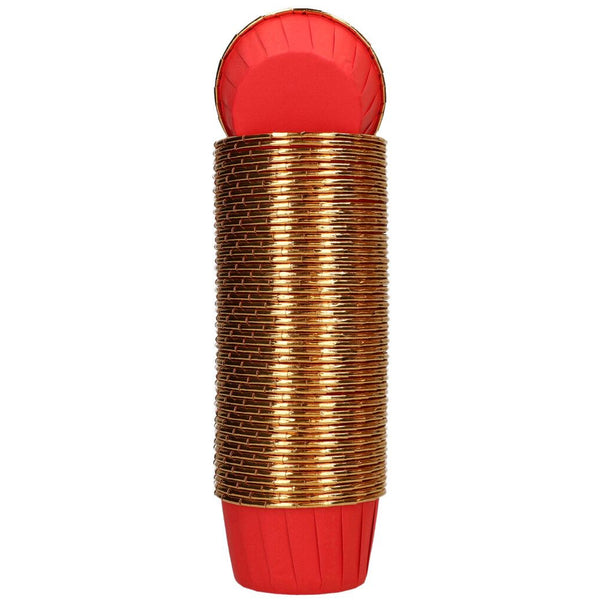 Baking cups Red & Gold Pk 50 - WILTON