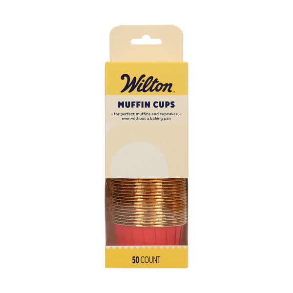Baking cups Red & Gold Pk 50 - WILTON