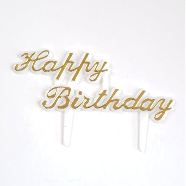 Happy Birthday Gold Pick