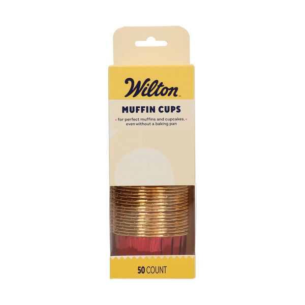 Baking cups Metallic Red Pk 50 - WILTON