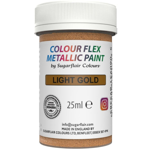 Light Gold SugarFlair Colourflex Metallic Paint 25g
