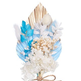 Blue, Gold & White Palm Spear Bouquet