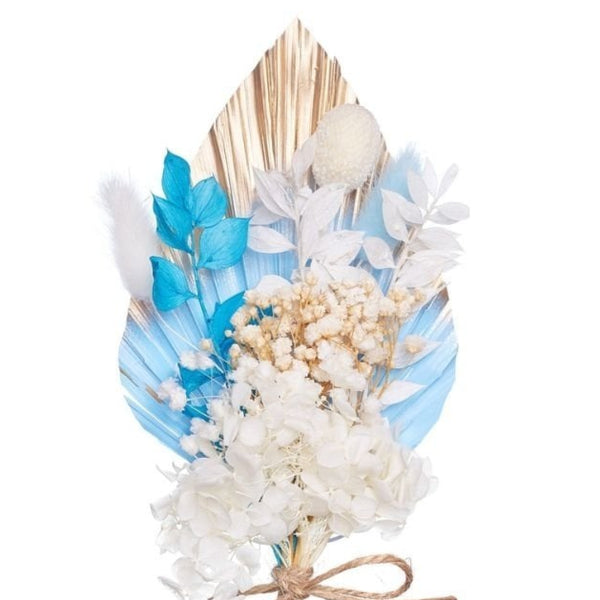 Blue, Gold & White Palm Spear Bouquet