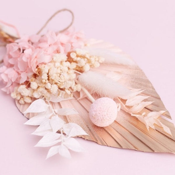 Gold,Pink & White Palm Spear Bouquet