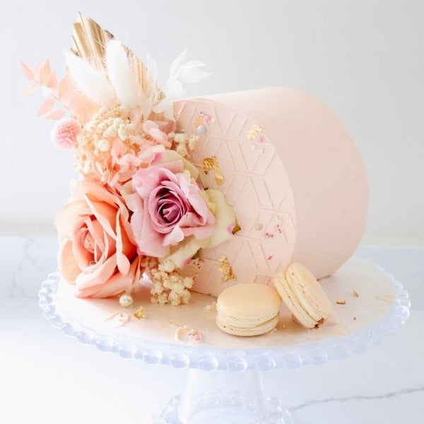 Gold,Pink & White Palm Spear Bouquet