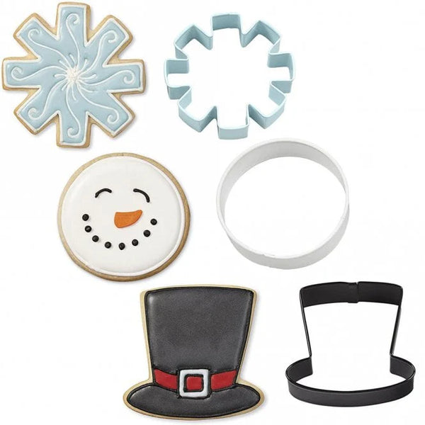 WILTON Snowman Cookie Cutter Set 3