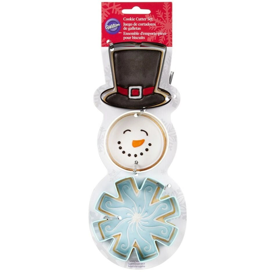 WILTON Snowman Cookie Cutter Set 3