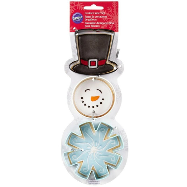 WILTON Snowman Cookie Cutter Set 3