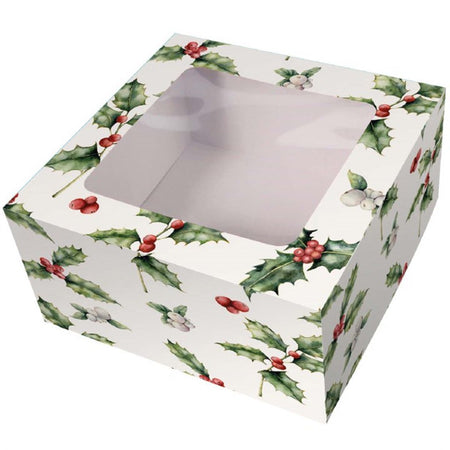 CREATE A CAKE - Modern Holly 10" Double Thick Card