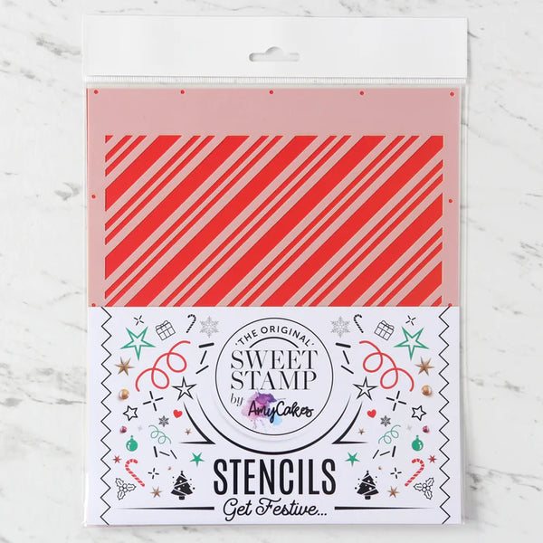 Candy Stripe Stencil - SWEET - STAMP