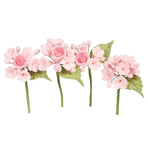 House of cake - 4 Mini Sugar Flower Sprays Pink