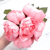 27cm Pink Tied Bundle Peony