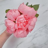 27cm Pink Tied Bundle Peony