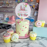 Luxury Pale Pink Cake Board - Double Sided - Pale Pink/White -  (Asstd Sizes)
