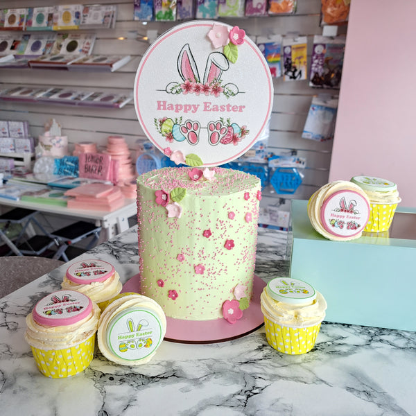 Easter Bunny Ears Edible Toppers - (20 Toppers)