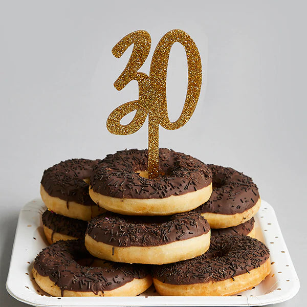 Glitter Gold 30 Cake Topper