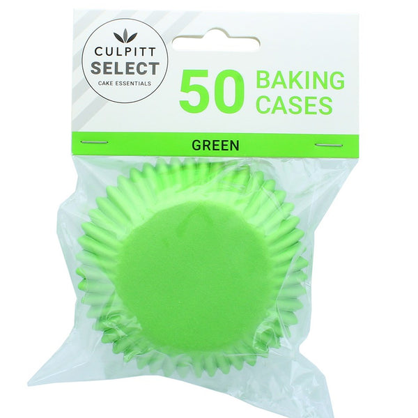 Cupcake Cases Green Pk 50