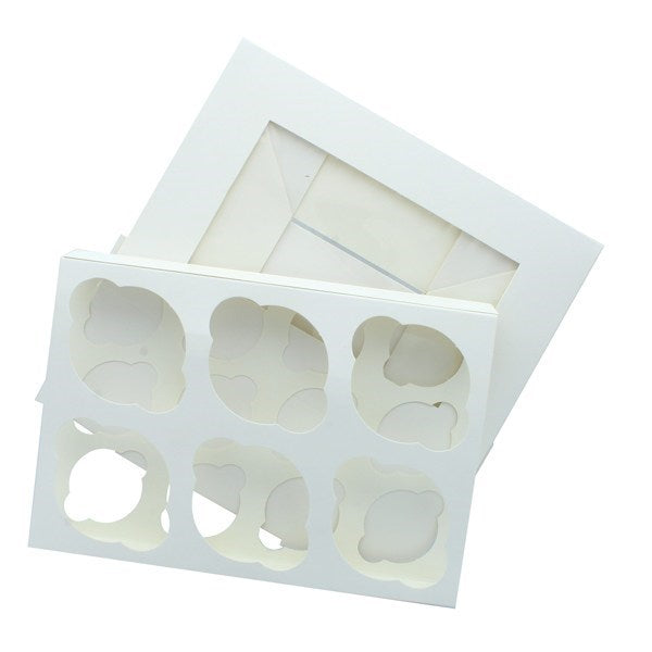 6/12 White Cupcake Boxes