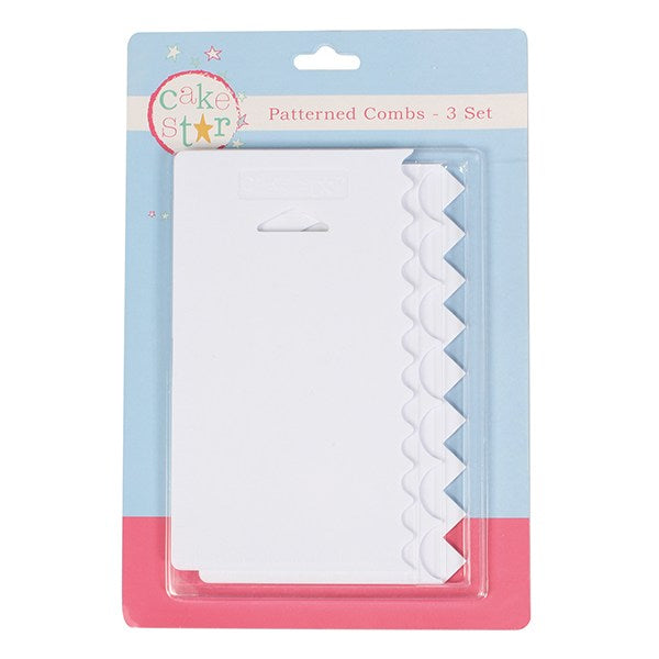 Cake Star Patterned Combs - 3 Set