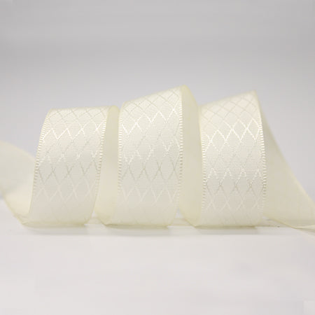 Antique White Rhombus Ribbon 16mm (028)