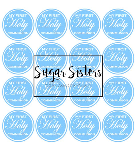 Confirmation Neutral Edible Topper - (1 x 6" Disc ) (8 x 2" Discs)