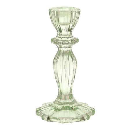 Navy Glass Candlestick Holder