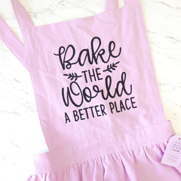 Bake the World Apron - SWEET STAMP