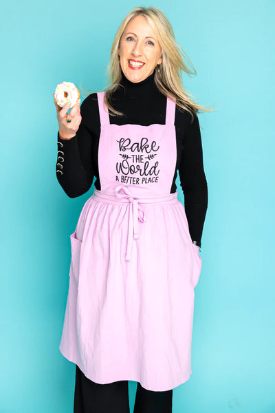 Bake the World Apron - SWEET STAMP