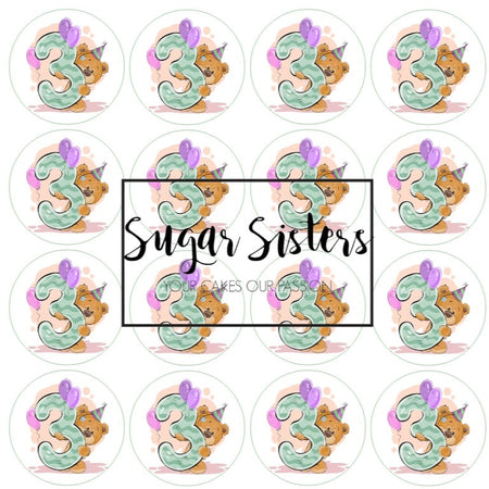 SUGAR SISTERS - Zebra Print Cake Ball Set Pk 5