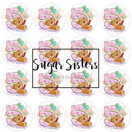 SUGAR SISTERS - Zebra Print Cake Ball Set Pk 5