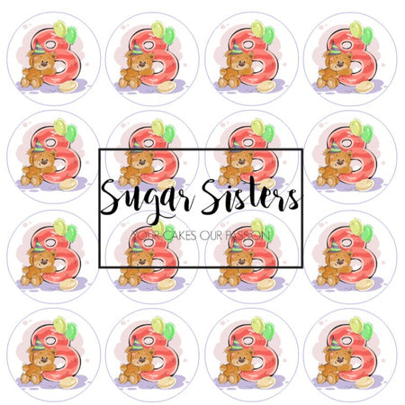 SUGAR SISTERS - Zebra Print Cake Ball Set Pk 5