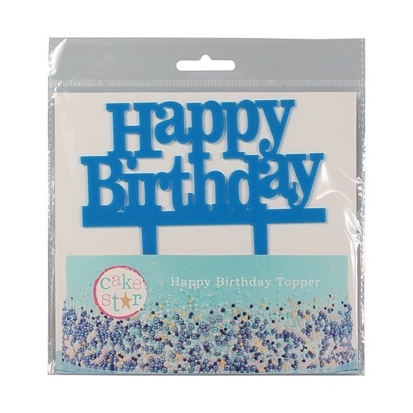 Happy Birthday Topper Blue