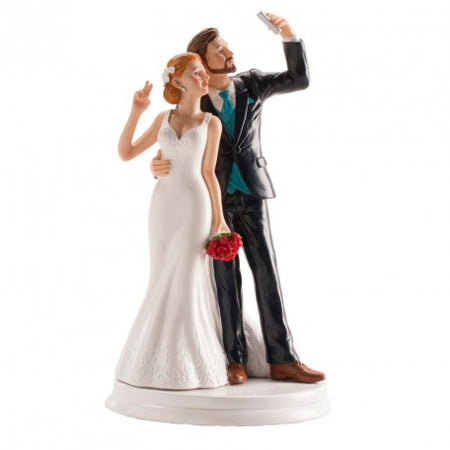Mirror Gold Mr and Mrs Cake Topper