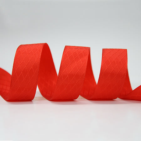 Bright Red Rhombus Ribbon 16mm (235)